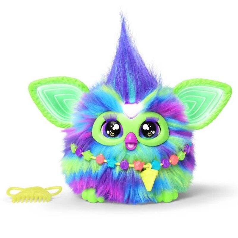 Furby Galaxie, peluche activée par la voix brille dans le noir, jouets interactifs, des 6 ans