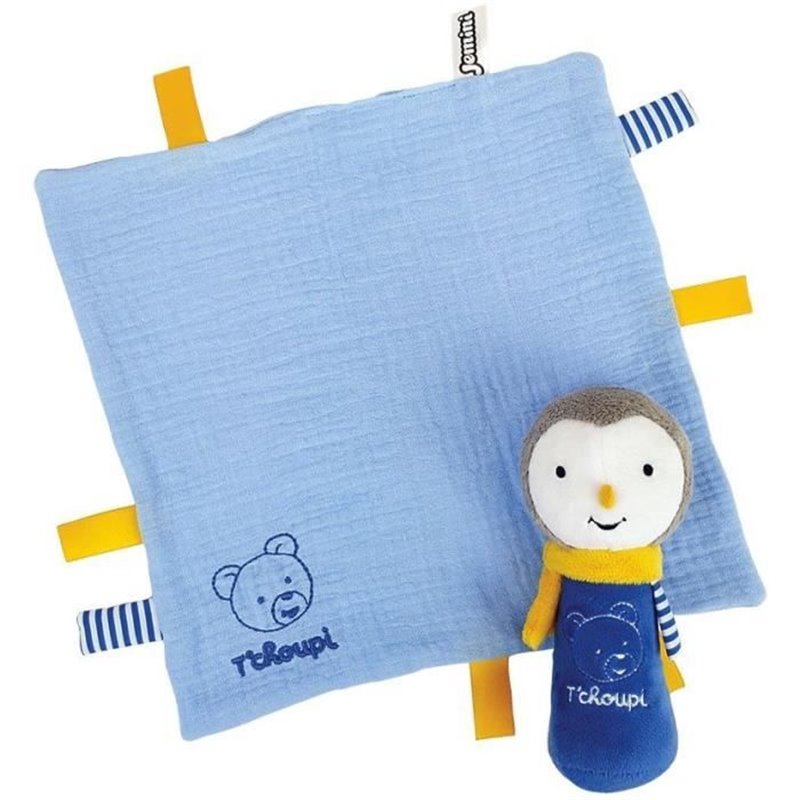 Image secondaire de T'choupi Baby Coffret Naissance avec Doudou et Peluche Hochet +/- 25 cm - JEMINI - Idéal pour un cadeau de naissance.