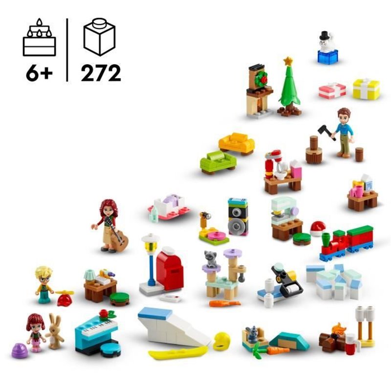 Image secondaire de LEGO Friends 42637 Le Calendrier de l'Avent 2024 Cadeaux avant Noël Inclut 5 personnages