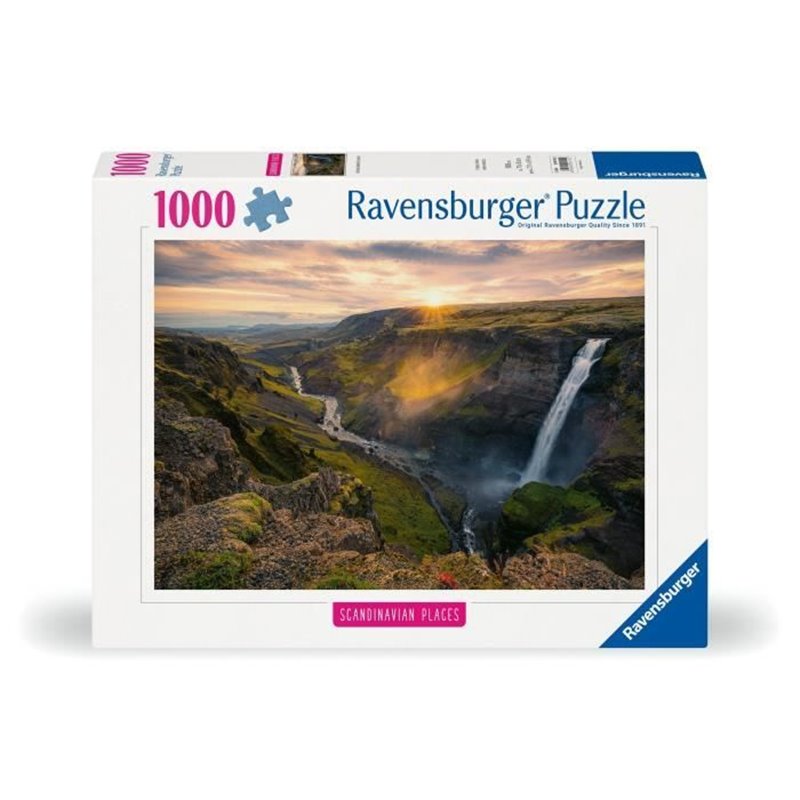 Image secondaire de Ravensburger-Puzzle 1000p-La cascade Háifoss, Islande (Highlights)-Adultes&enfants-Des 14 ans-Puzzle de qualité supérieu