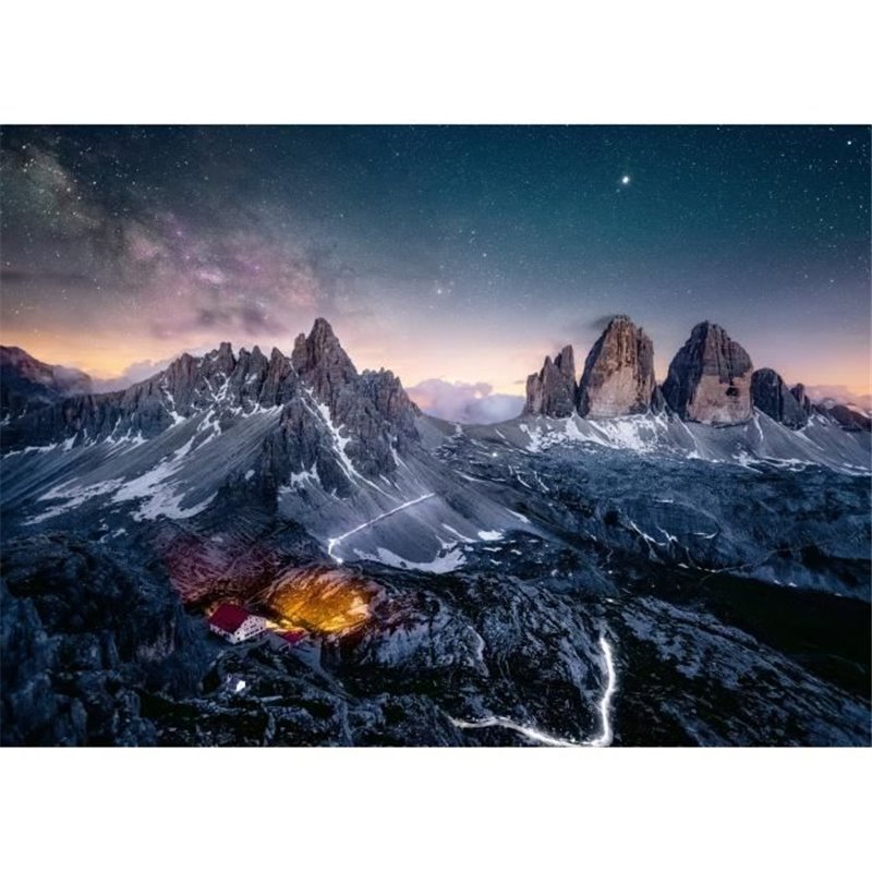 Ravensburger-Puzzle 1000p-Les Tre Cime di lavaredo, Dolomites (Highlights)-des 14 ans-Puzzle de qualité supérieure-12000