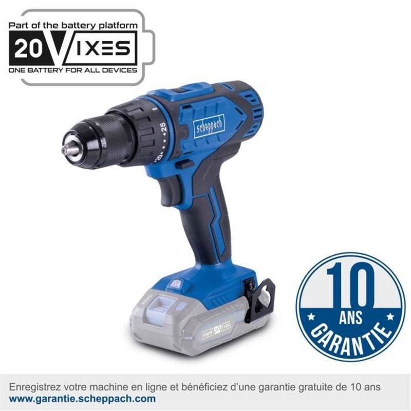 Image secondaire de Perceuse-visseuse SCHEPPACH - 20V IXES - 50 Nm mandrin 13mm + 2 batteries + chargeur + 74 accessoires + Coffret - C-DTB7