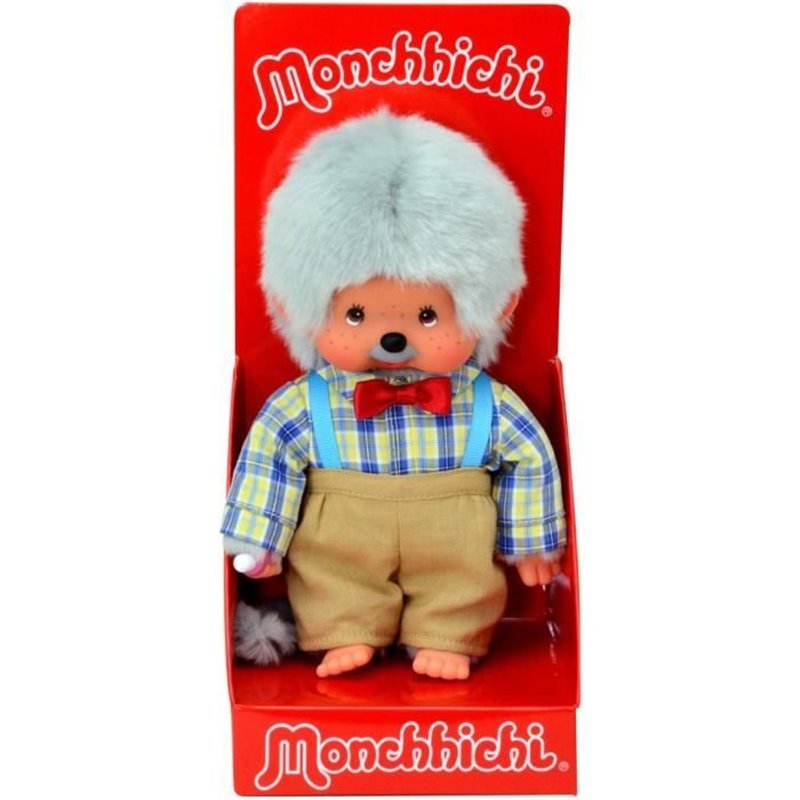 Image secondaire de Peluche Monchhichi Papi 20 cm - BANDAI - Pour Enfant Garçon - Gamme Plush