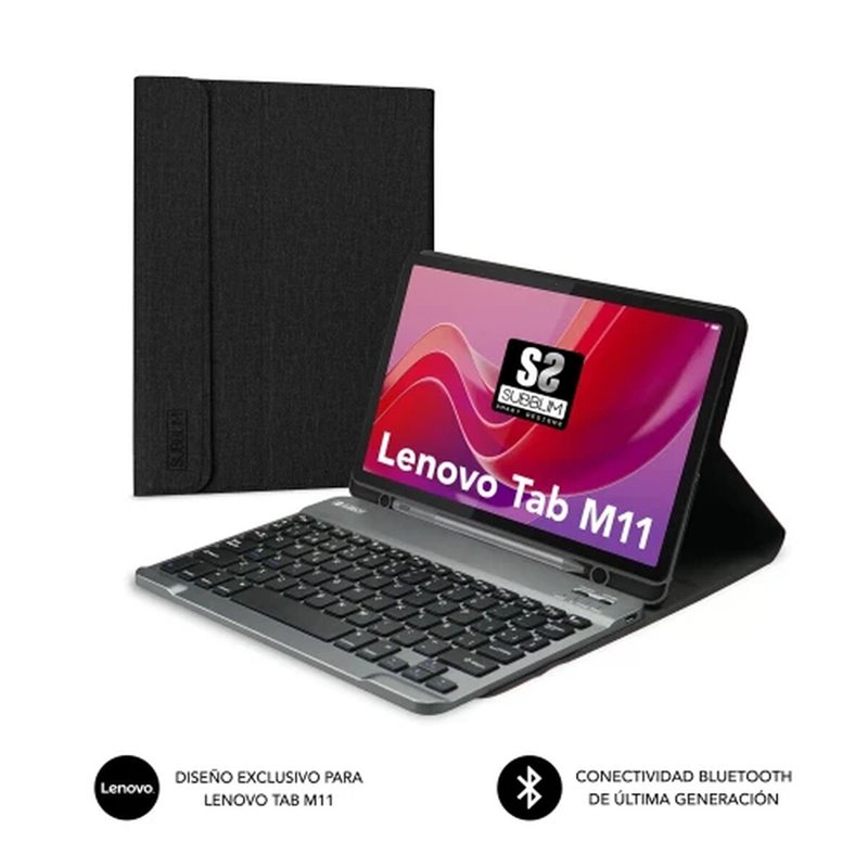 Image secondaire de Housse pour Tablette Subblim M11 Noir Espagnol Qwerty QWERTY