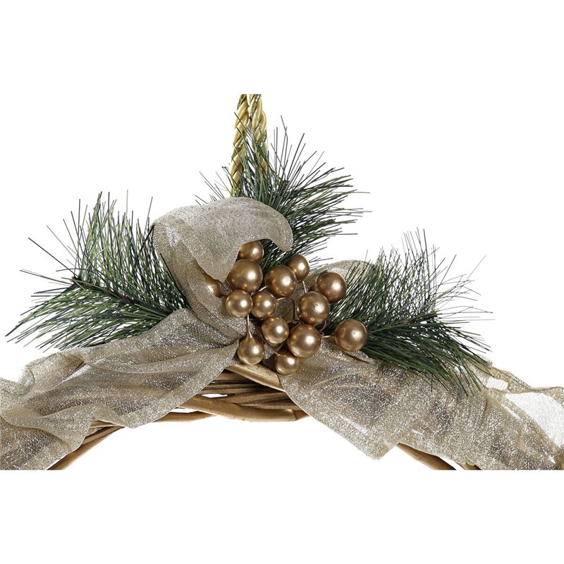 Image secondaire de Couronne de Noël DKD Home Decor Polyester (30 x 5 x 30 cm)