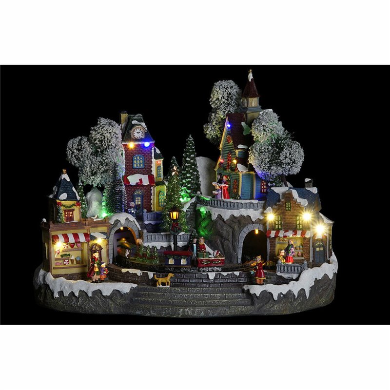 Image secondaire de Décorations de Noël DKD Home Decor Ville Lumière LED Résine PVC (47 x 36 x 34 cm)