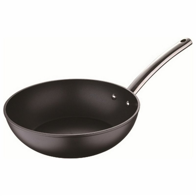 Image secondaire de Wok Masterpro Noir Aluminium Aluminium forgé (Ø 28 cm)