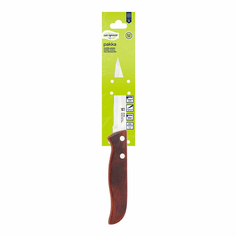 Image secondaire de Eplucheur San Ignacio pakka sg-4236 Acier inoxydable 8,5 cm Marron