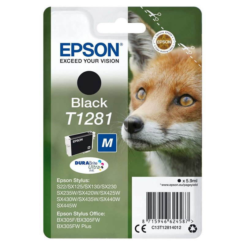 Image secondaire de Cartouche d'encre originale Epson STYLUS S22/SX125/ SX 235W /420W/425W, OFFICE BX305F Noir (10 Unités)