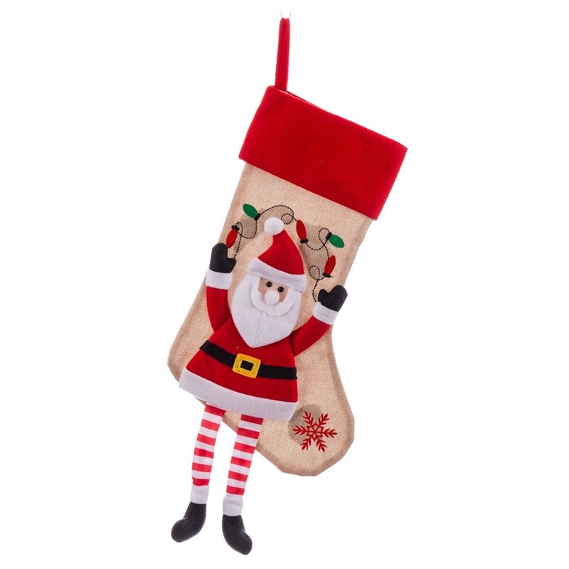 Image secondaire de Chaussette de Noël Multicouleur Tissu Père Noël 47 x 28 x 28 cm