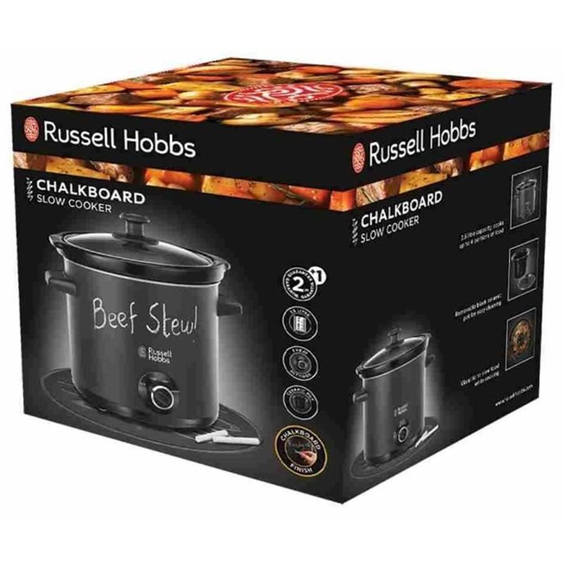 Image secondaire de Mijoteur - RUSSELL HOBBS - 24180-56 - 200 W - 3,5 L - 4 portions - 2 craies - Ardoise