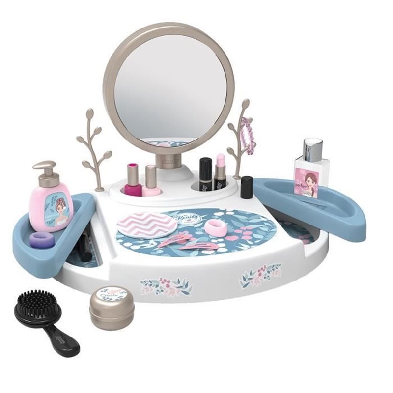 Smoby - My beauty studio - Coiffeuse sur table avec miroir inclinable et amovible - 15 accessoires factices - Fabricati