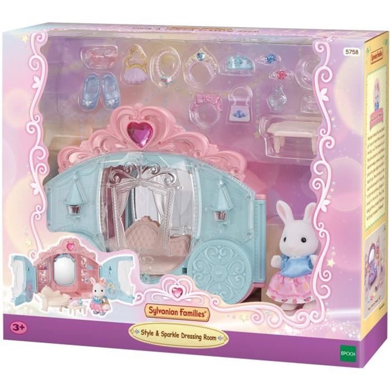 Image secondaire de Coffret de Jeu - SYLVANIAN FAMILIES - Dressing de Princesse - Carrosse et Fille Lapin Neige