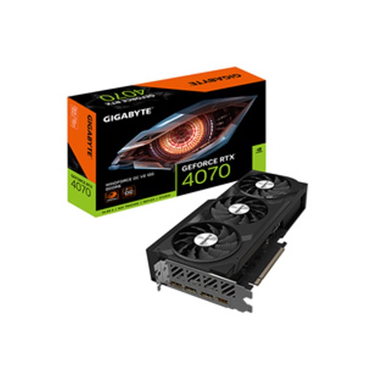 GIGABYTE Carte Graphique GeForce RTX 4070 WINDFORCE OC V2 12G - 12GB GDDR6, 192bit, PCI-E 4.0, 2490MHz Core Clock, 3 x D