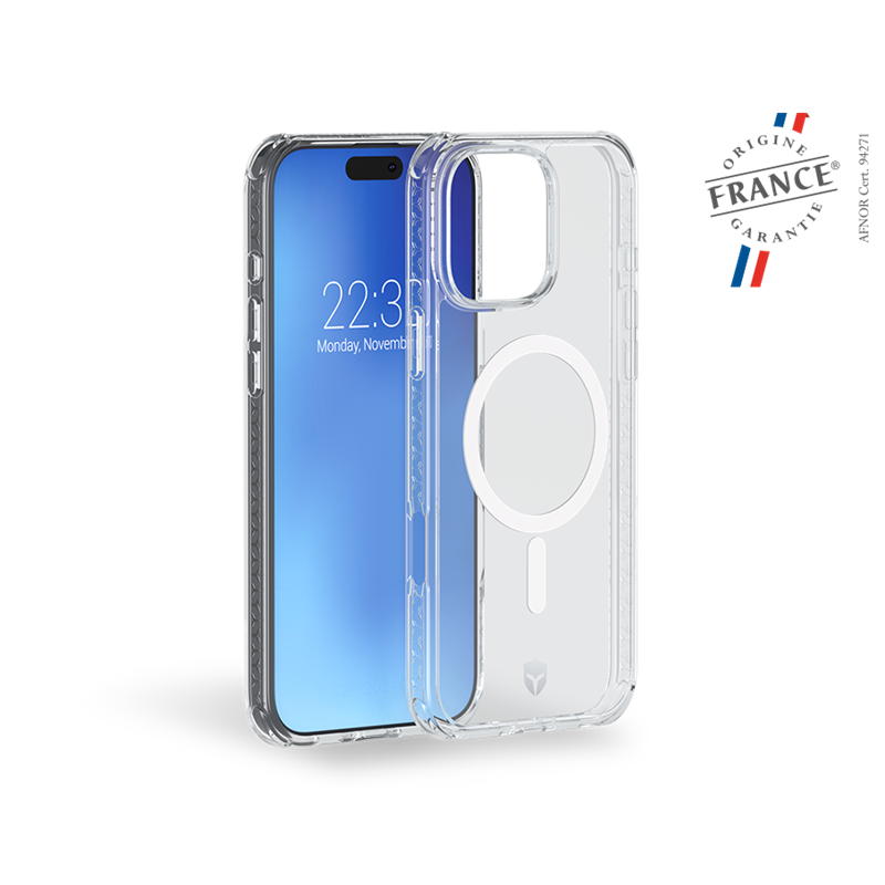 Coque Renforcée iPhone 16 Pro Max AIR Compatible MagSafe Transparente - Origine France Garantie - Garantie à vie Force C