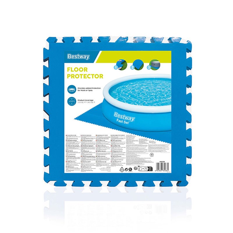 Image secondaire de Bestway Protection de sol de piscine 50 cm x 50 cm paquet de 9