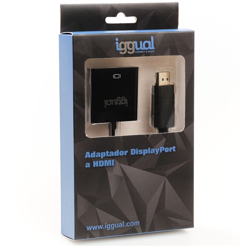 Image secondaire de iggual IGG318041 câble vidéo et adaptateur 0,25 m DisplayPort HDMI Noir