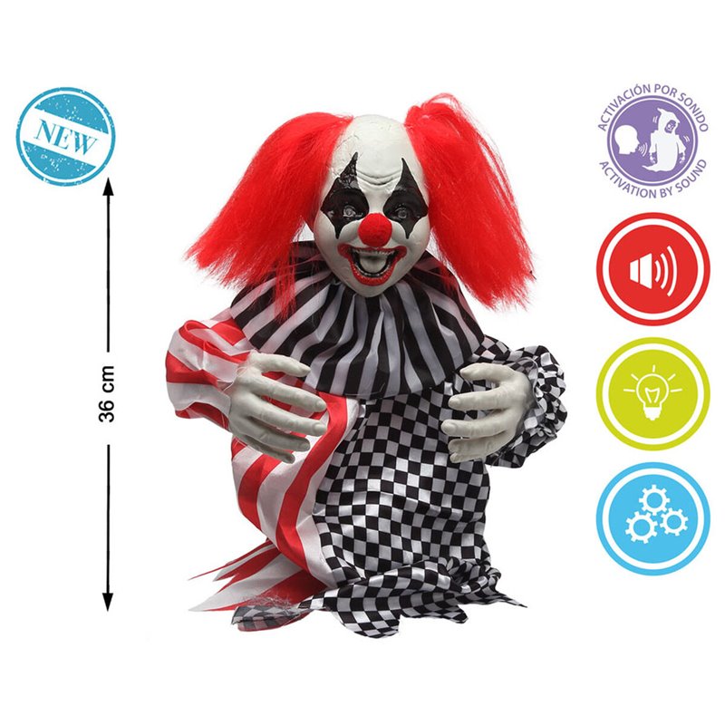 Image secondaire de Décoration d'Halloween Clown 36 cm