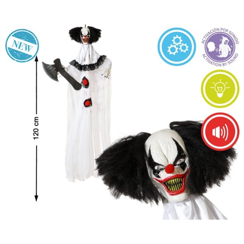 Image secondaire de Décoration d'Halloween Clown 120 cm