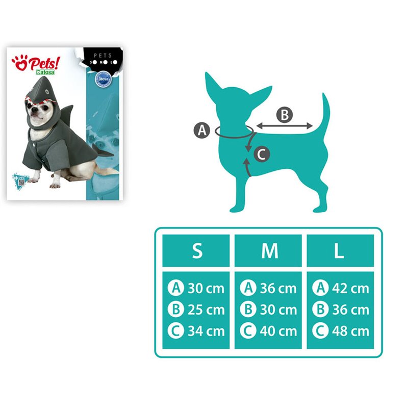 Image secondaire de déguisement pour chien Taille S Requin