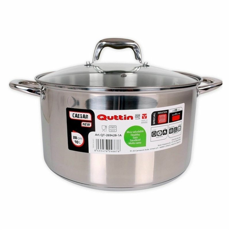 Image secondaire de Casserole Quttin 139513 10 L Acier (2 Unités) (ø 28 x 16,5 cm)