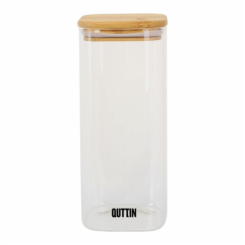 Image secondaire de Récipient de Conservation des Aliments Quttin Bambou Verre Borosilicaté 1 L (12 Unités)