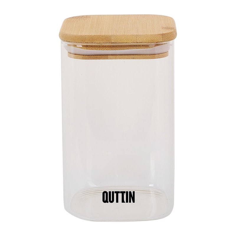 Image secondaire de Récipient de Conservation des Aliments Quttin Bambou Verre Borosilicaté 720 ml (12 Unités)