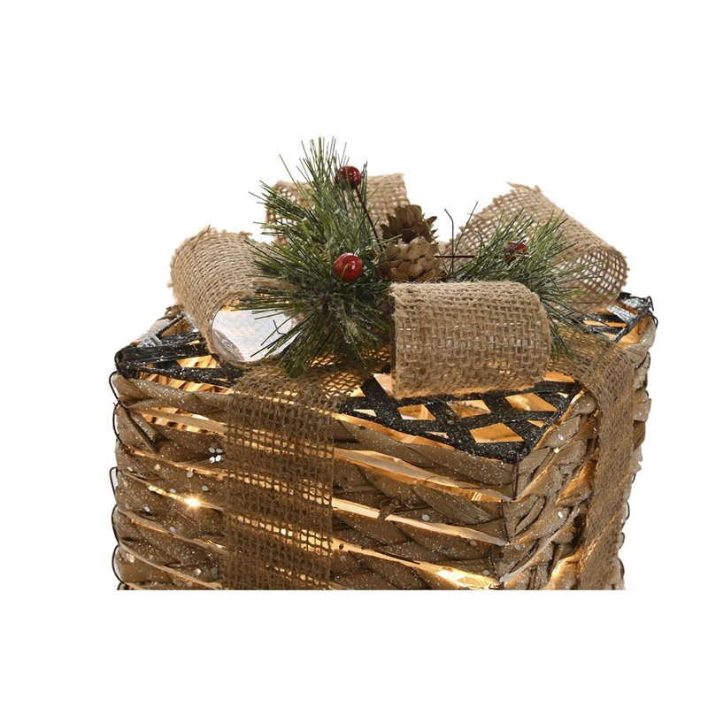 Image secondaire de Décorations de Noël DKD Home Decor Naturel 25 x 25 x 25 cm (3 Pièces)