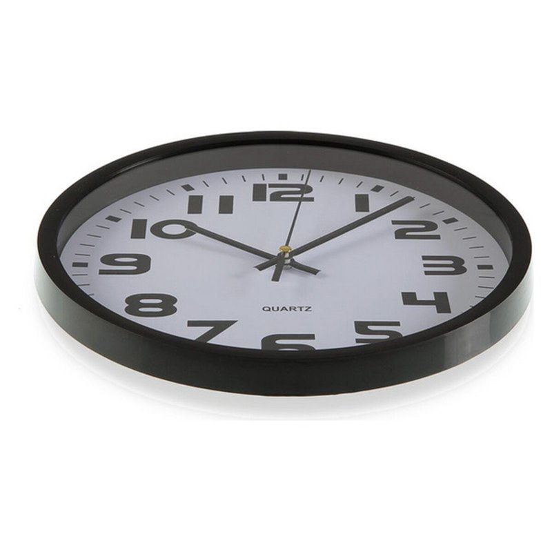 Image secondaire de Horloge Murale Versa Noir Plastique 3,8 x 25 x 25 cm