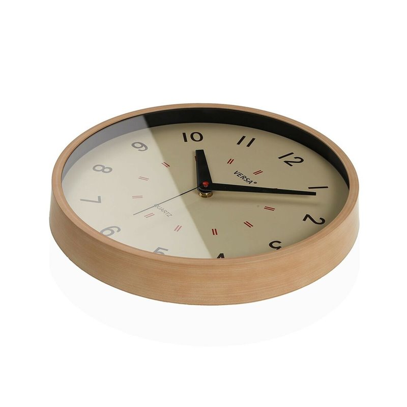 Image secondaire de Horloge Murale Versa Beige Plastique 4 x 30 x 30 cm