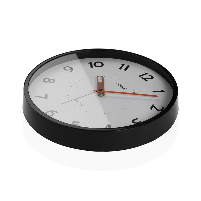 Image secondaire de Horloge Murale Versa Noir Plastique 4 x 30 x 30 cm