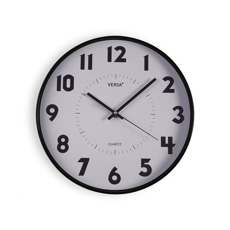 Horloge Murale Versa Blanc Plastique 4 x 30 x 30 cm