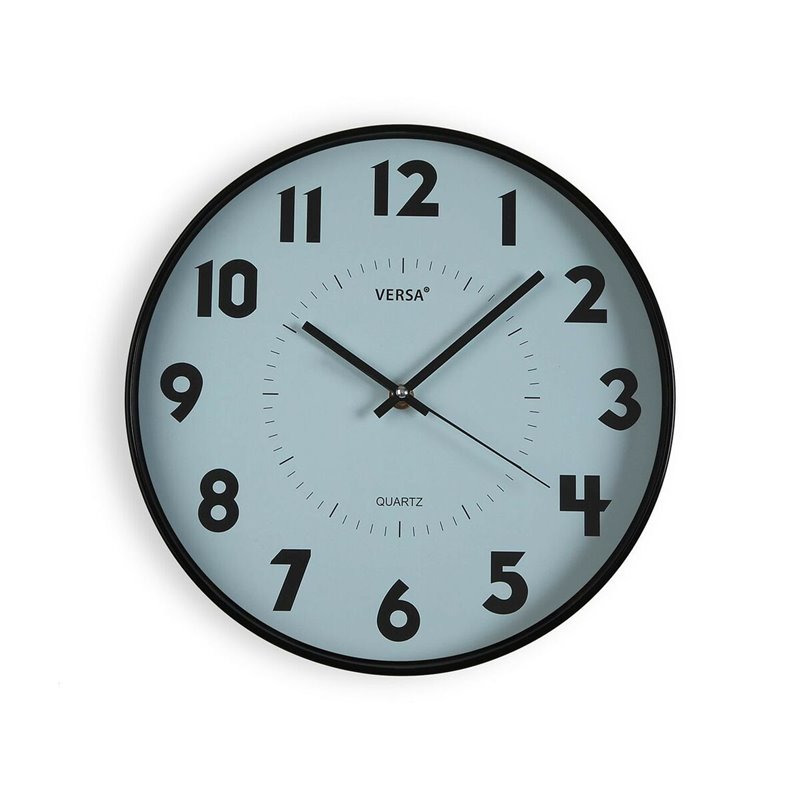 Horloge Murale Versa Bleu Plastique 4 x 30 x 30 cm