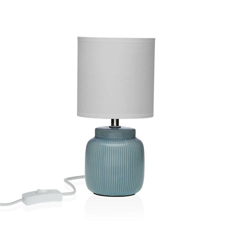 Lampe de bureau Versa Vesta Bleu Céramique 13 x 26 x 10 cm