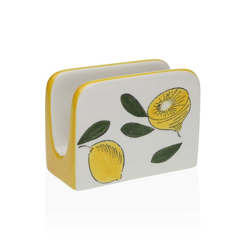 Porte-serviettes Versa Céramique 5 x 8 x 11 cm Citron