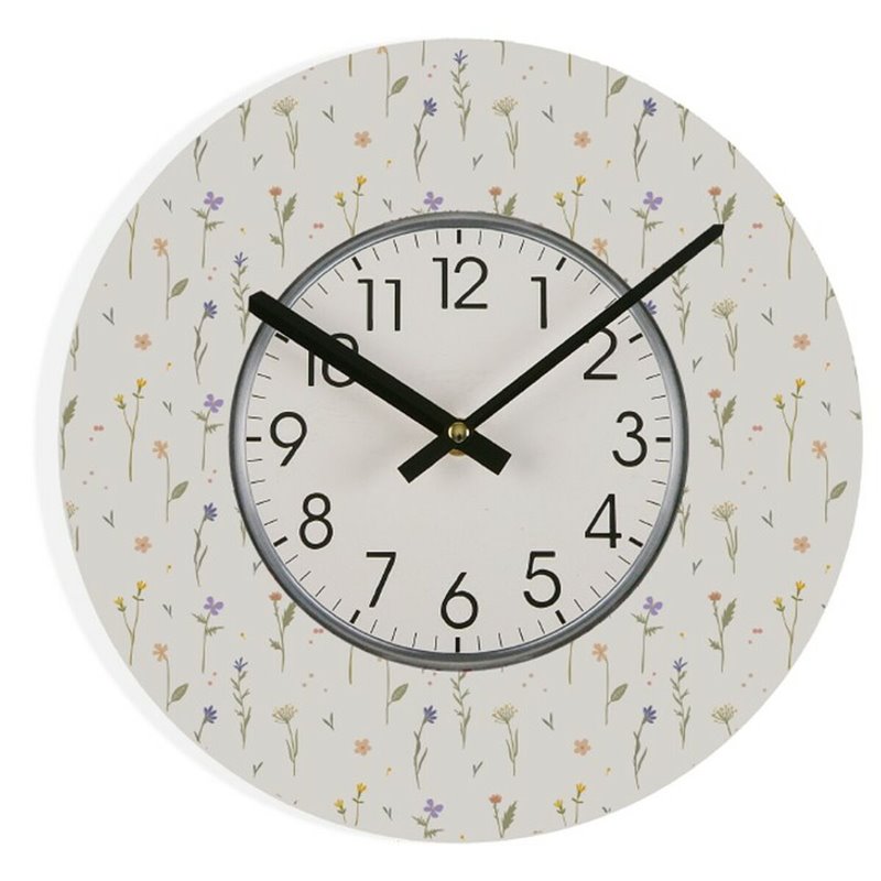 Horloge Murale Versa Laison Bois 4 x 30 x 30 cm