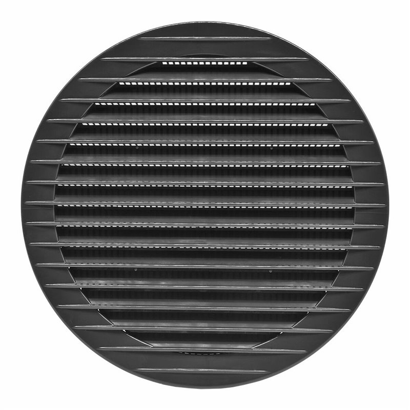 Grille de ventilation EDM 87722 Anthracite Ø 15 cm