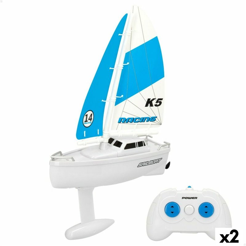 Bateau radiocommandé Colorbaby Voilier (2 Unités)