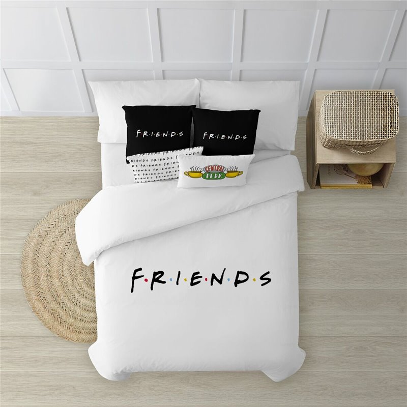 Housse de Couette Friends Friends Multicouleur 200 x 200 cm