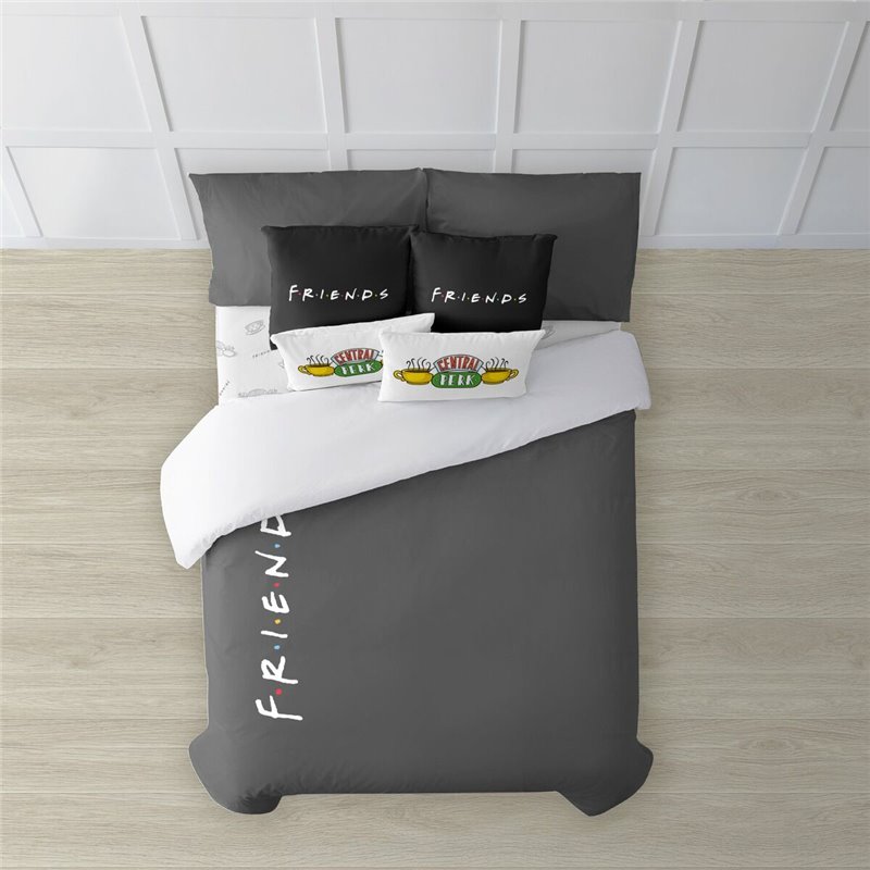 Housse de Couette Friends Friends Gris Anthracite 260 x 240 cm