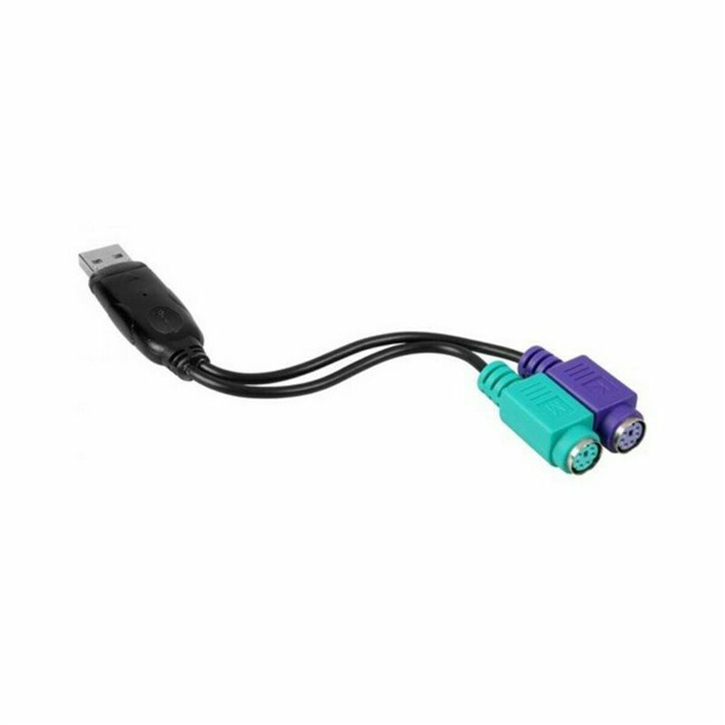 Nanocable 10.03.0101 câble PS/2 0,15 m 2x 6-p Mini-DIN USB A Noir