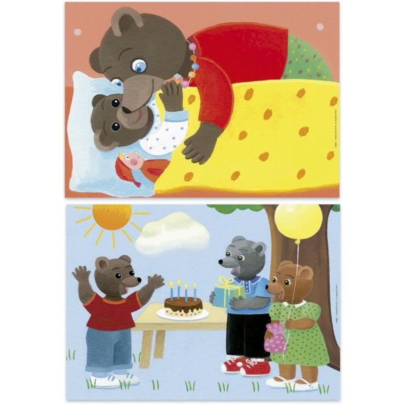 Image secondaire de Puzzle - EDUCA - Petit Ours Brun : Ensemble de 2 puzzles de 20 pièces pour enfants dès 4 ans