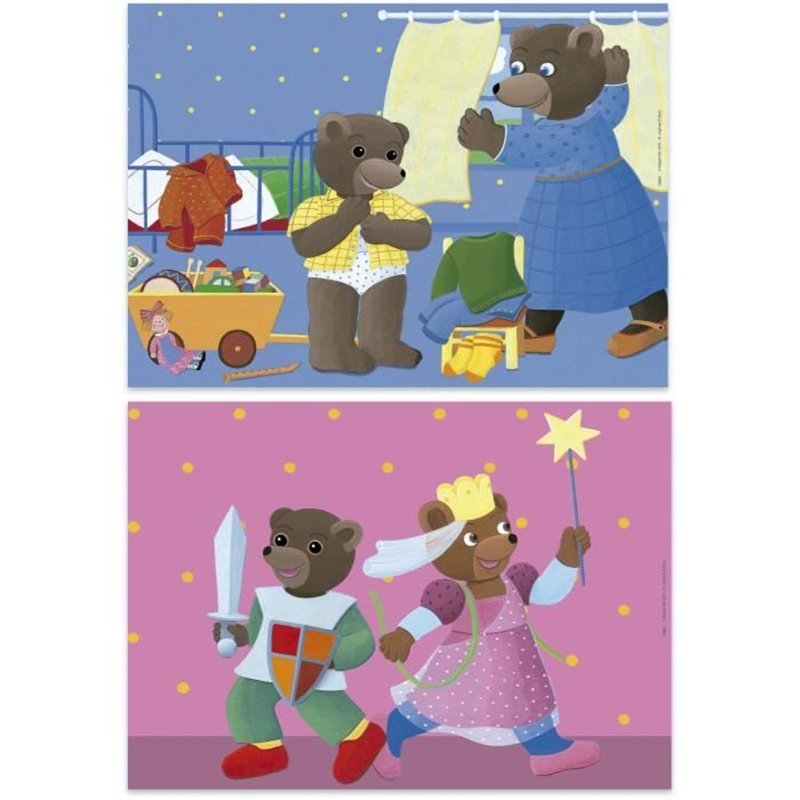 Image secondaire de Puzzle - EDUCA - Petit Ours Brun : Ensemble de 2 puzzles de 48 pieces pour enfants des 4 ans