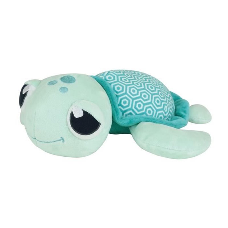 Ma Petite Carapace Peluche Tortue Lumineuse Naturelle +/- 25 cm - JEMINI - Chargeable a la lumiere, fonctionne sans pile