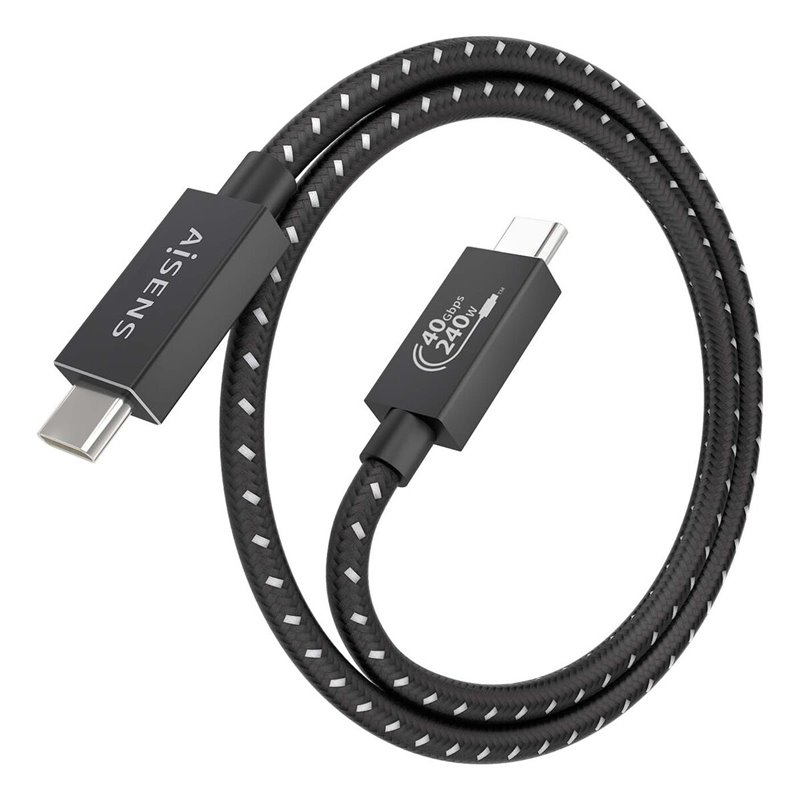 Image secondaire de Câble USB-C vers USB-C Aisens A156-0866 Noir 50 cm
