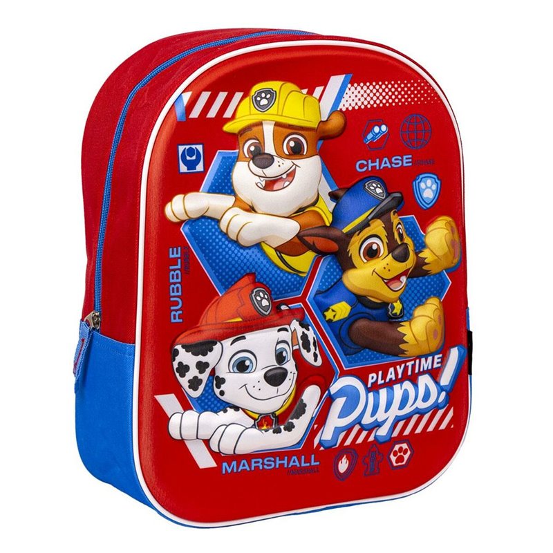 Sac à dos enfant 3D The Paw Patrol Rouge 25 x 31 x 10 cm