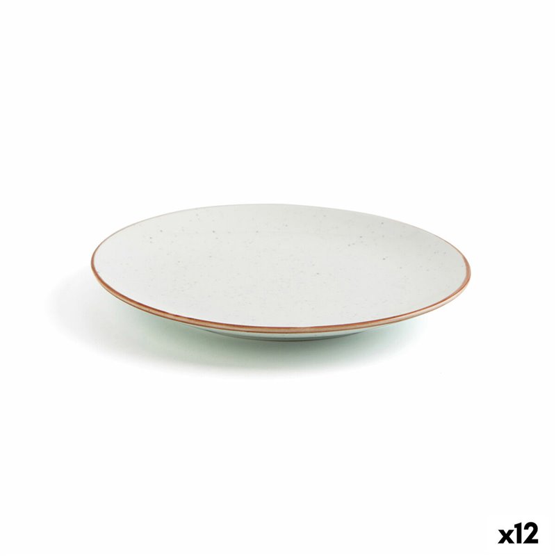 Assiette plate Ariane Terra Céramique Beige (Ø 18 cm) (12 Unités)