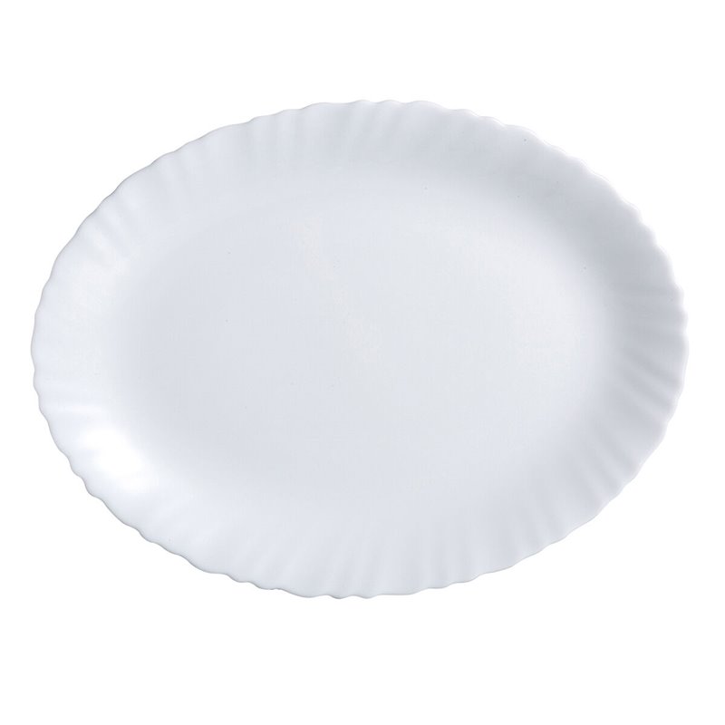 Image secondaire de Plat à Gratin Luminarc Feston Oblongue Blanc verre (Ø 33 cm) (6 Unités)