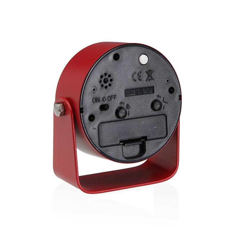 Image secondaire de Horloge de table Versa Alura Rouge Plastique 4,1 x 10 x 10 cm