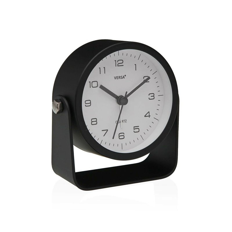 Horloge de table Versa Alura Noir Plastique 4,1 x 10 x 10 cm